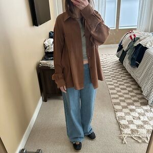 Brown Button-Up Shirt